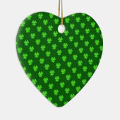 Lichtgroene klaver voor St. Patrick's day Keramisch Ornament (Rechts)