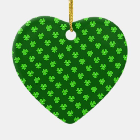 Lichtgroene klaver voor St. Patrick's day Keramisch Ornament (Voorkant)