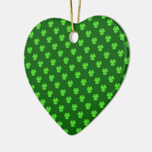 Lichtgroene klaver voor St. Patrick's day Keramisch Ornament (Links)