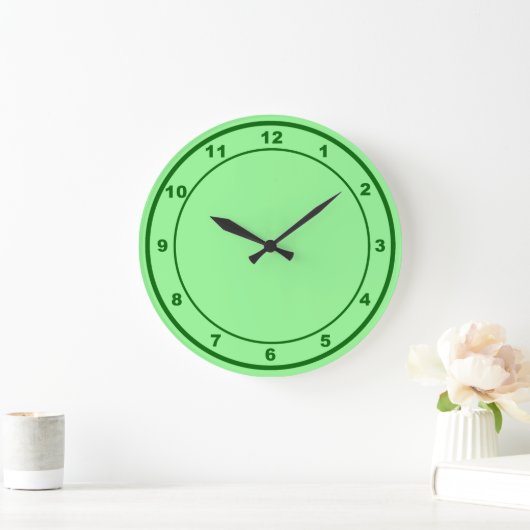 Lichtgroene kleur Ronde Vorm Acryl Wandklok (Huis)
