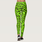 Lichtgroene Leopard Print | Tijgerprint Leggings (Achterkant)
