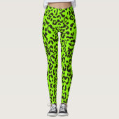 Lichtgroene Leopard Print | Tijgerprint Leggings (Voorkant)