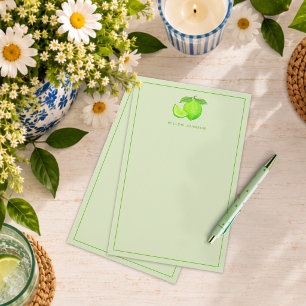 Lichtgroene limoen zachte botanische citrus briefpapier