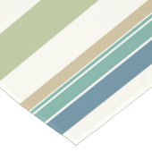Lichtgroene marineblauwe strepen korte tafelloper (Hoek)