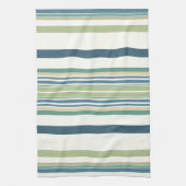 Lichtgroene marineblauwe strepen theedoek (Verticaal)