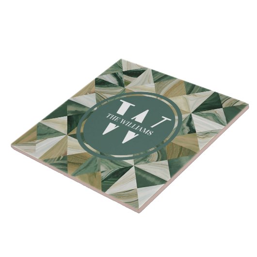 Lichtgroene marmeren Tegel Tegeltje (Zijkant)