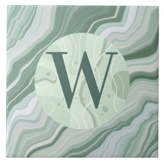 Lichtgroene marmeren Tegel Tegeltje (Voorkant)