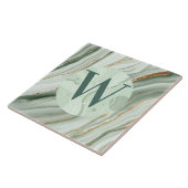 Lichtgroene marmeren Tegel Tegeltje (Zijkant)