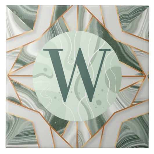 Lichtgroene marmeren Tegel Tegeltje (Voorkant)