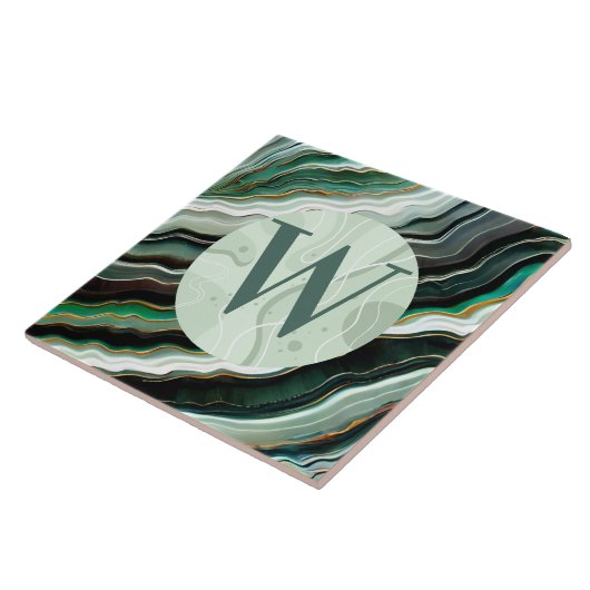 Lichtgroene marmeren Tegel Tegeltje (Zijkant)