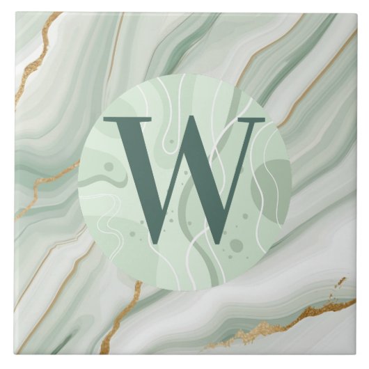 Lichtgroene marmeren Tegel Tegeltje (Voorkant)