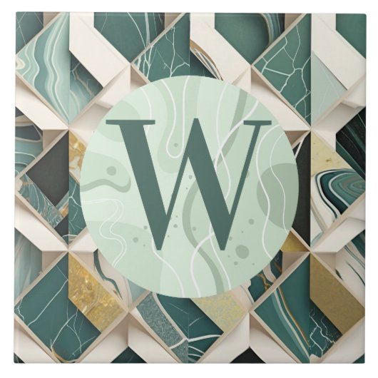 Lichtgroene marmeren Tegel Tegeltje (Voorkant)