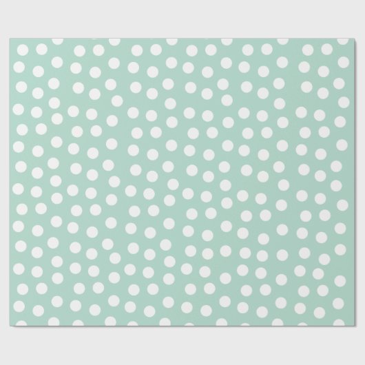Lichtgroene mint polka dot cadeaupapier (Vlak)