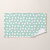 Lichtgroene mint polka dots bad handdoek (Handdoek)