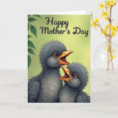 Lichtgroene Moederdagkaart Kaart (Gele Bloem)