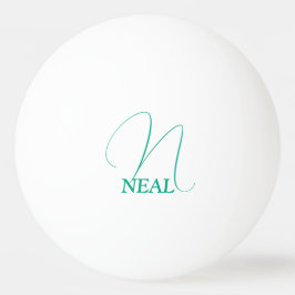 Lichtgroene monogram pingpongbal
