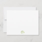 Lichtgroene Nautilus Flat Note-kaart Bedankkaart (Achterkant)