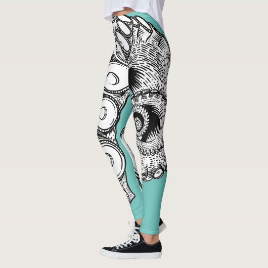 lichtgroene Octopus Tentacle Leggings (Links)