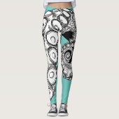 lichtgroene Octopus Tentacle Leggings (Voorkant)