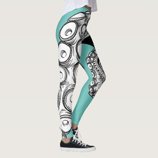 lichtgroene Octopus Tentacle Leggings (Rechts)