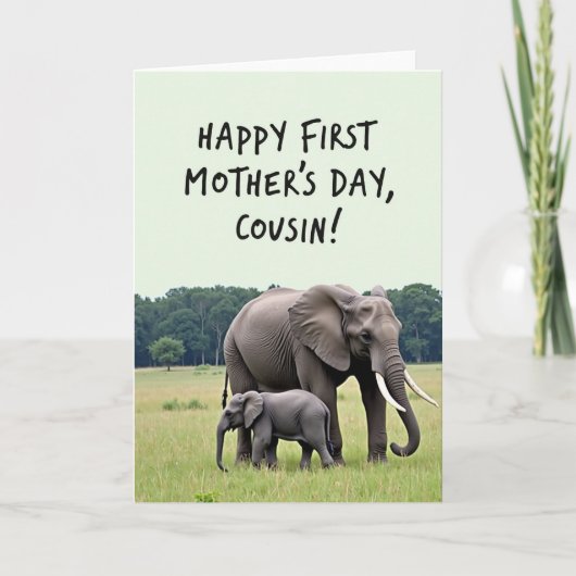 Lichtgroene Olifant Kaart (Voorkant)