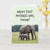 Lichtgroene Olifant Kaart (Gele Bloem)
