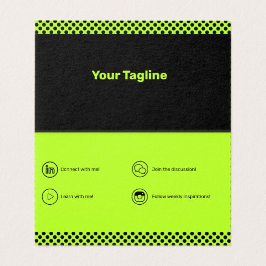 Lichtgroene ondernemers kleine bedrijfskaart opgev kaart (Binnenkant ongevouwen)