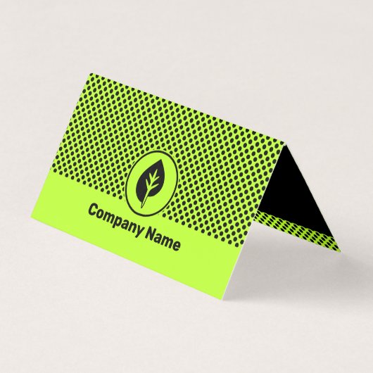 Lichtgroene ondernemers kleine bedrijfskaart opgev kaart (Achterkant)