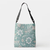 Lichtgroene Paisley Canvas tas (Achterkant)