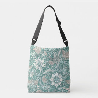 Lichtgroene Paisley Canvas tas