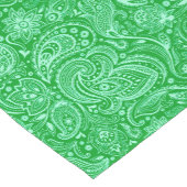 Lichtgroene paisley op groen korte tafelloper (Hoek)