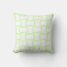 Lichtgroene pastel & witte weefsel ontwerp kussen