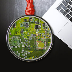 Lichtgroene PCB-printplaat ontwerp voor IT-profess Metalen Ornament