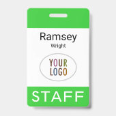 Lichtgroene personeels ID naam badge haspel clip s (Voorzijde)