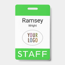 Lichtgroene personeels ID naam badge haspel clip s