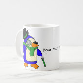 Lichtgroene pinguïns koffiemok (Voorkant links)