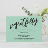 Lichtgroene rouwkaart voor het annuleren van een t kaart (Staand voorkant)