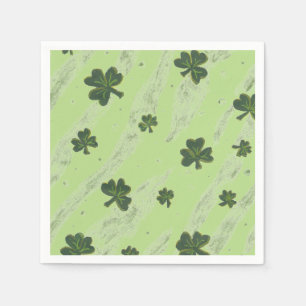 Lichtgroene shamrock patroon cocktail papier serve servet