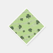 Lichtgroene shamrock patroon cocktail papier serve servet (Hoek)