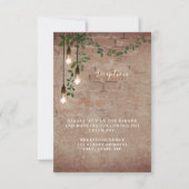 Lichtgroene slinger bruiloftsreceptie kaart (Voorkant)