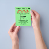 Lichtgroene St. Patrick's Day Zakelijke Uitverkoop Flyer (Hand)