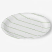 Lichtgroene streep van de Waterverf Papieren Bordje (Gekanteld)