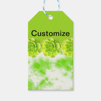 Lichtgroene Succulent Cadeaubijsluiter Cadeaulabel