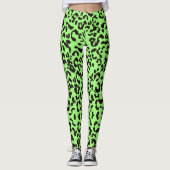 Lichtgroene Tiger Print Leggings (Voorkant)