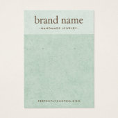 Lichtgroene tinten textuur oorringkaart visitekaartje (Voorkant)