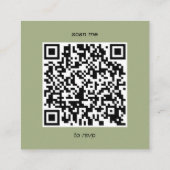 Lichtgroene trendy typografie RSVP Informatiekaartje (Achterkant)