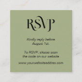 Lichtgroene trendy typografie RSVP Informatiekaartje (Voorkant)