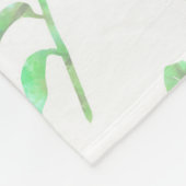 Lichtgroene Tropische Waterverf Leaf Fleece Blanke Deken (Hoek)
