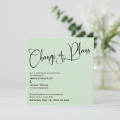 Lichtgroene verandering van plannen uitgestelde tr kaart (Staand voorkant)