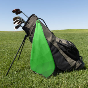 Lichtgroene verloop geometrisch mesh patroon golfhanddoek